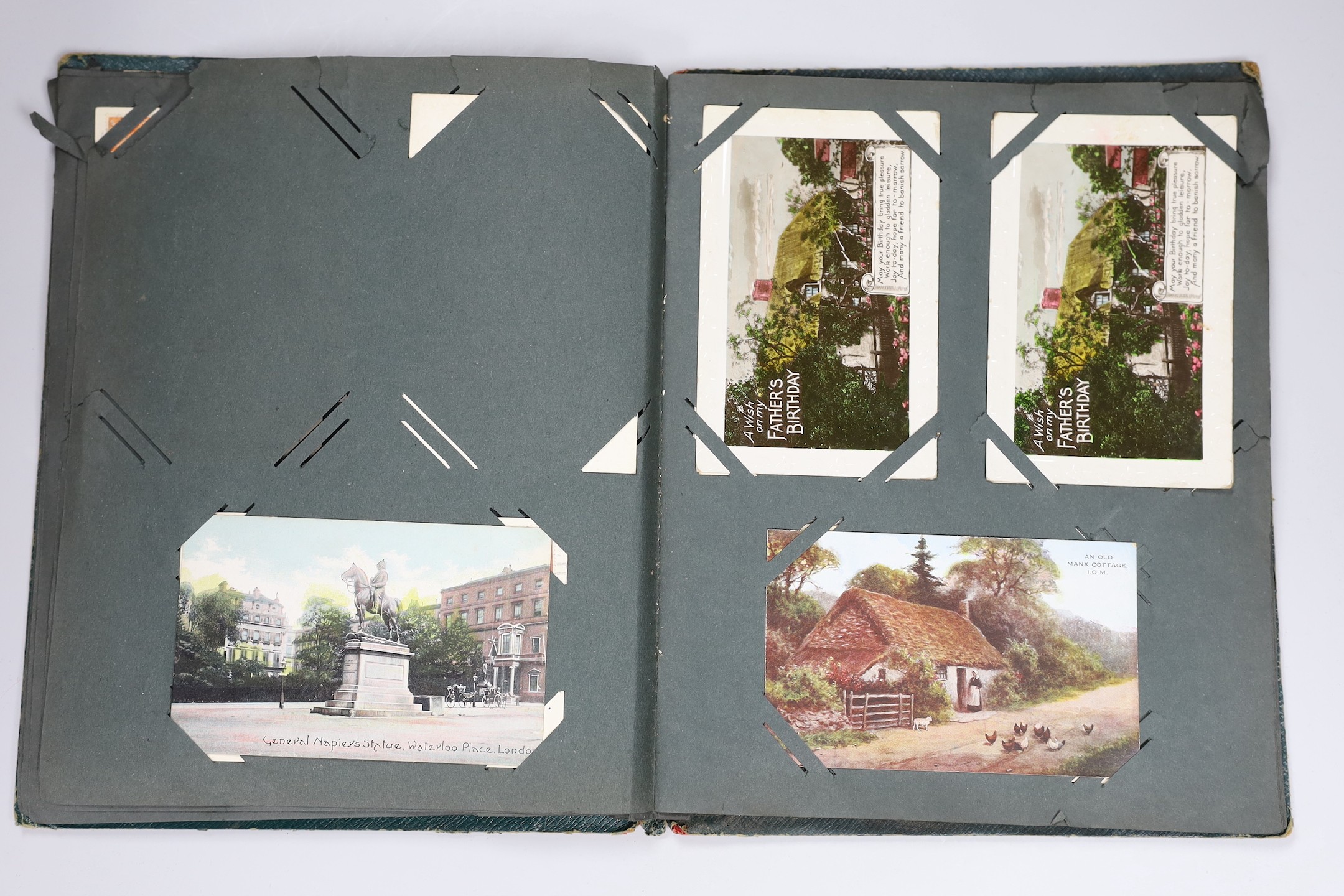 A postcard collection - airplanes, locations, etc.